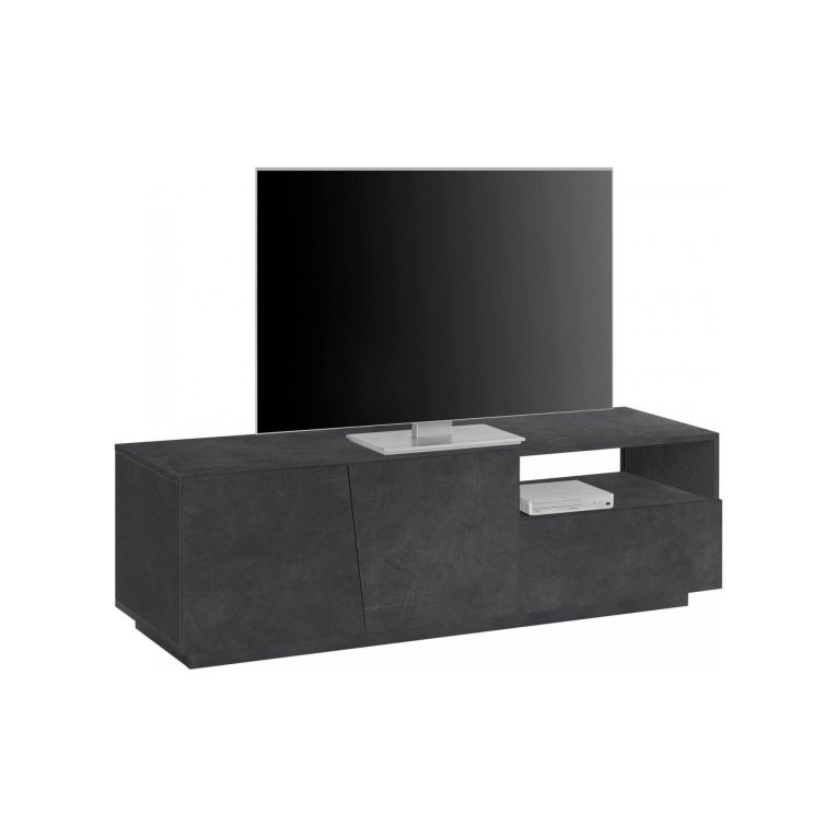 Base TV ardesia 150x43x46h cm 2 ante e 1 cassetto - Aiace