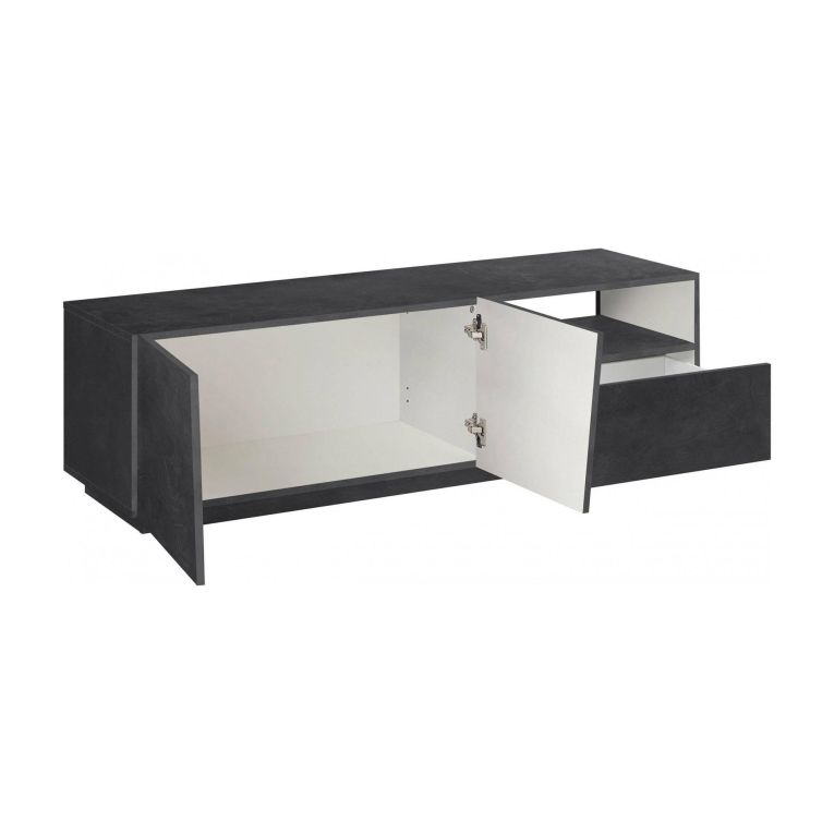 Base TV ardesia 150x43x46h cm 2 ante e 1 cassetto - Aiace