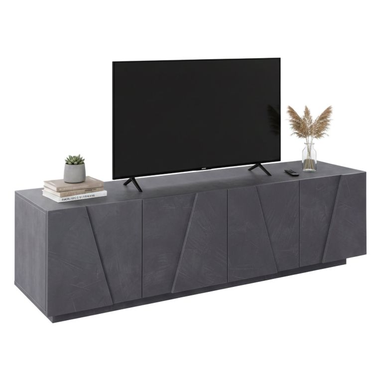 Base TV ardesia 162x44x46h cm 4 ante e 1 cassetto - Acix