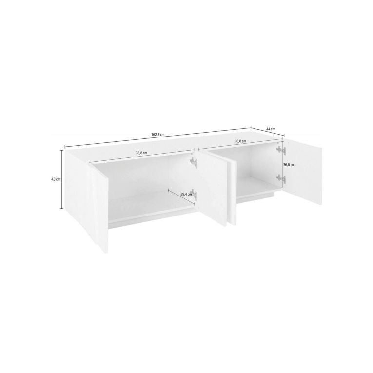 Base TV ardesia 162x44x46h cm 4 ante e 1 cassetto - Acix
