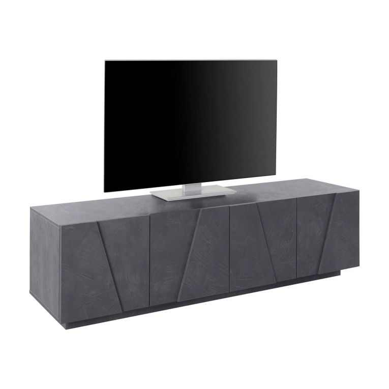 Base TV ardesia 162x44x46h cm 4 ante e 1 cassetto - Acix