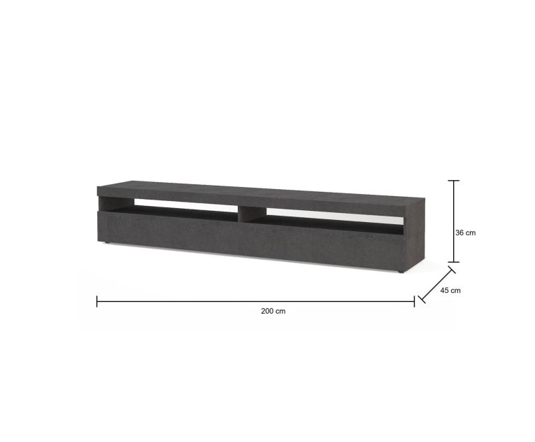 Base TV ardesia 200x45x36h cm 2 ante - Active