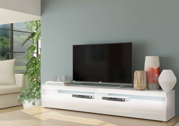 Base TV ardesia 200x45x36h cm 2 ante in legno - Akon
