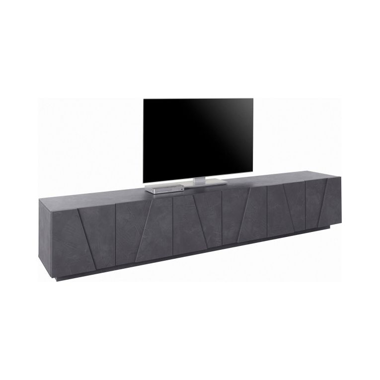 Base TV ardesia 244x44x46h cm 6 ante e 1 cassetto - Aemilor