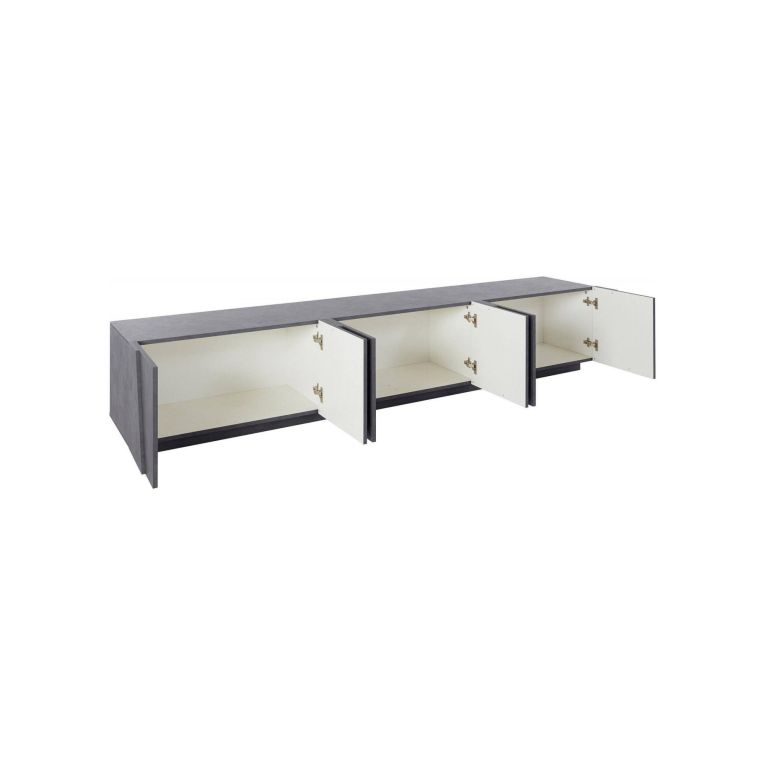 Base TV ardesia 244x44x46h cm 6 ante e 1 cassetto - Aemilor