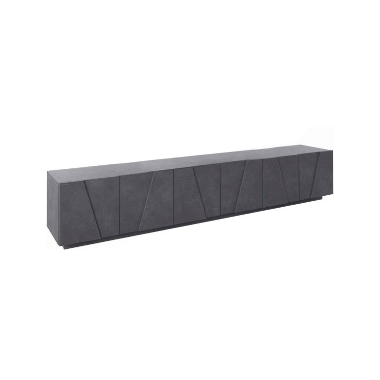 Base TV ardesia 244x44x46h cm 6 ante e 1 cassetto - Aemilor