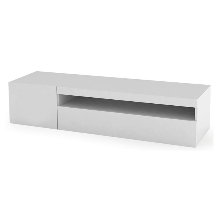 Base TV bianco lucido 150x40x37h cm 2 ante - Ardy