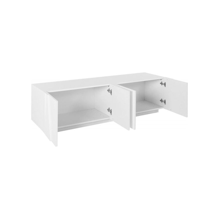 Base TV bianco lucido 162x44x46h cm 4 ante e 1 cassetto - Acix
