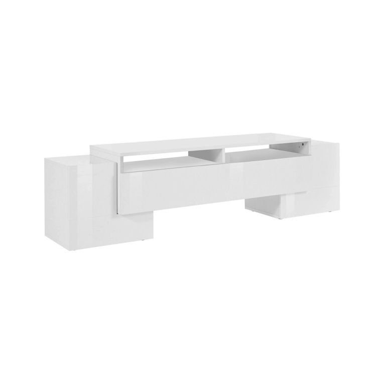 Base TV bianco lucido 170x45x45h cm 3 ante - Abele