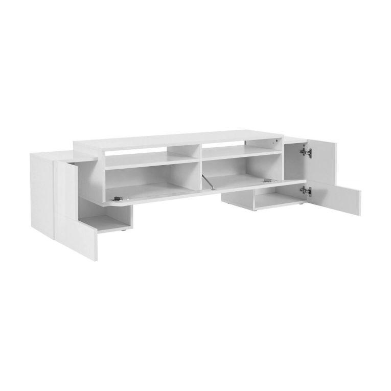 Base TV bianco lucido 170x45x45h cm 3 ante - Abele
