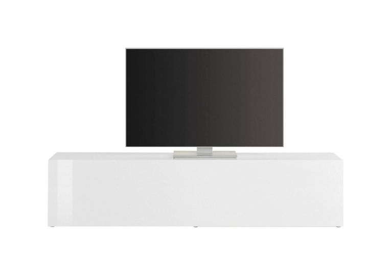 Base TV bianco lucido 180x30x40h cm in legno - Alakazam