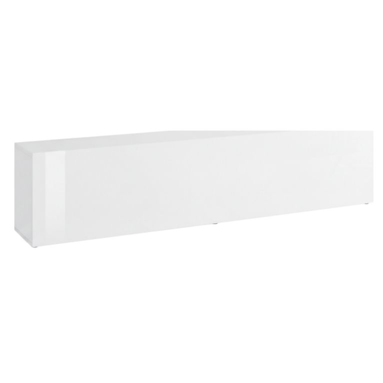 Base TV bianco lucido 180x30x40h cm in legno - Alakazam
