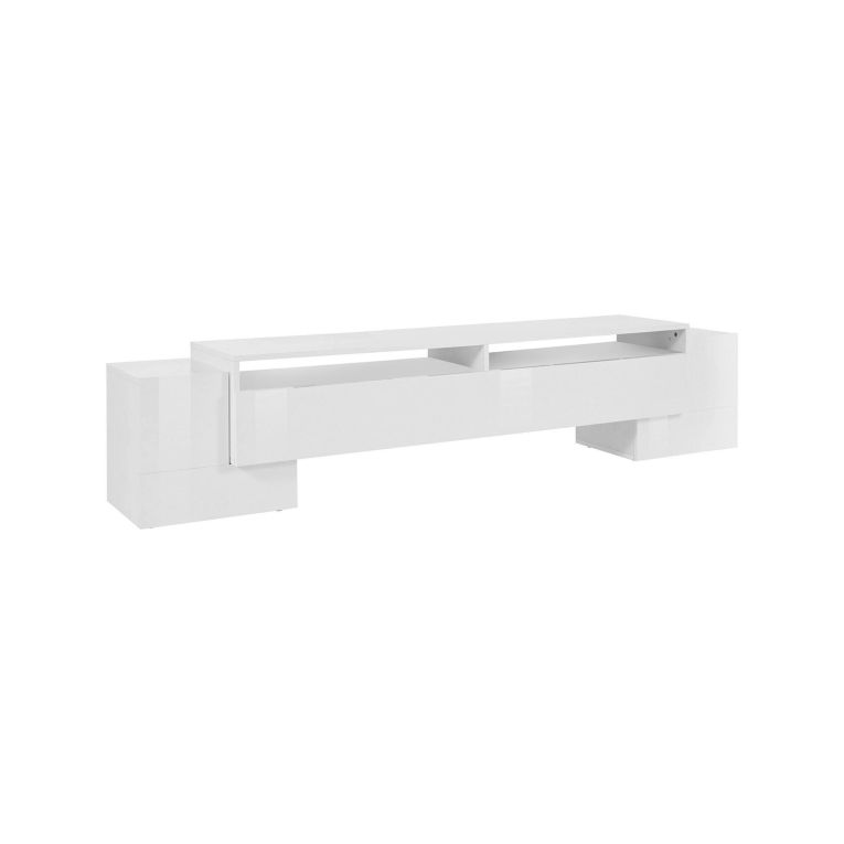 Base TV bianco lucido 210x45x45h cm 3 ante - Amis