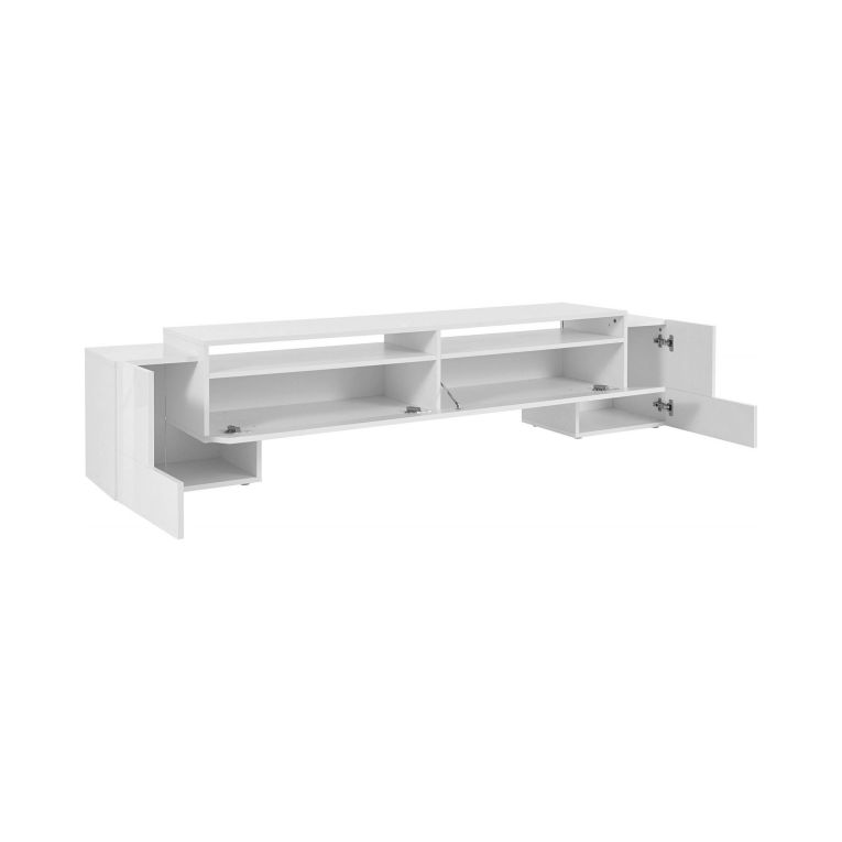 Base TV bianco lucido 210x45x45h cm 3 ante - Amis
