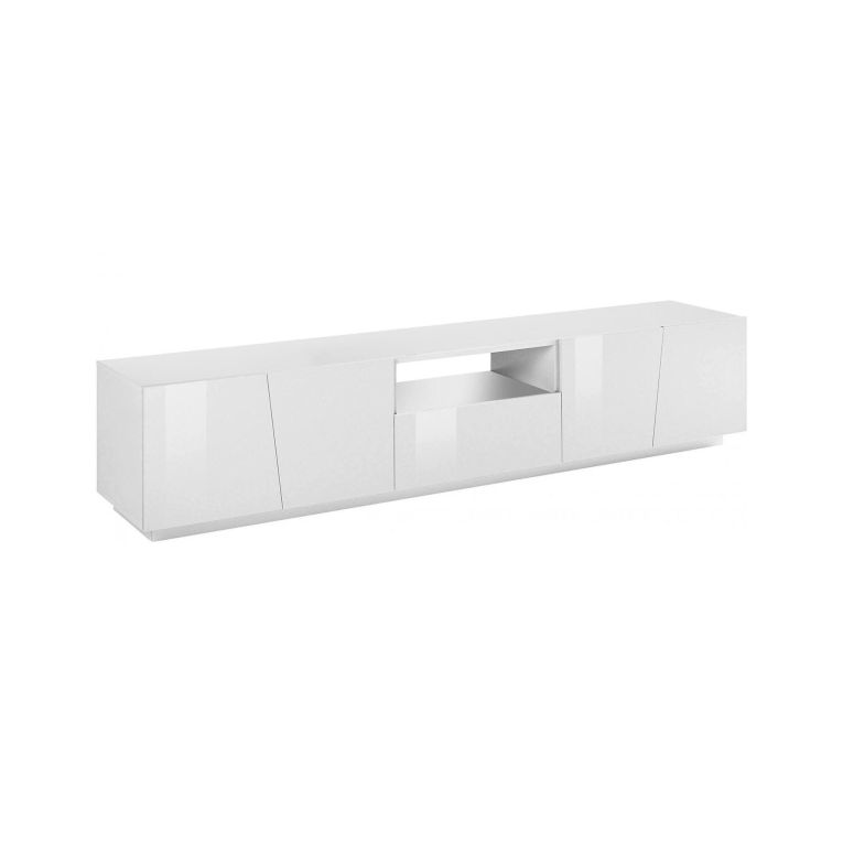 Base TV bianco lucido 220x43x46h cm in legno - Azzurras