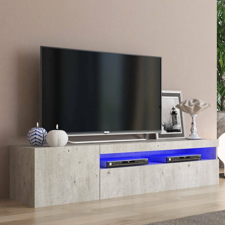 Base TV cemento 150x40x37h cm 2 ante - Ardy
