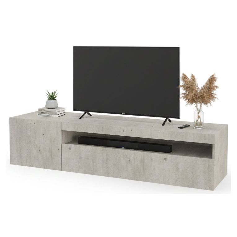 Base TV cemento 150x40x37h cm 2 ante - Ardy