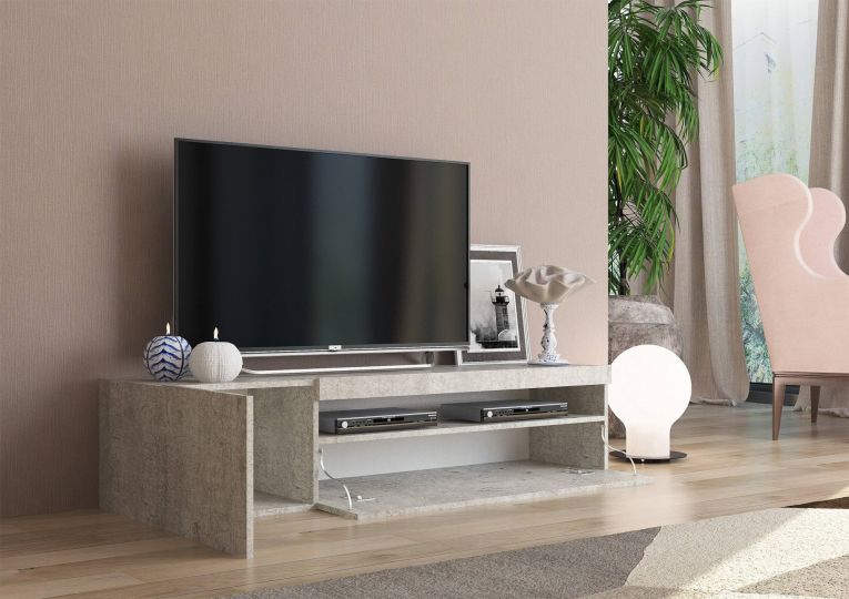 Base TV cemento 150x40x37h cm 2 ante - Ardy