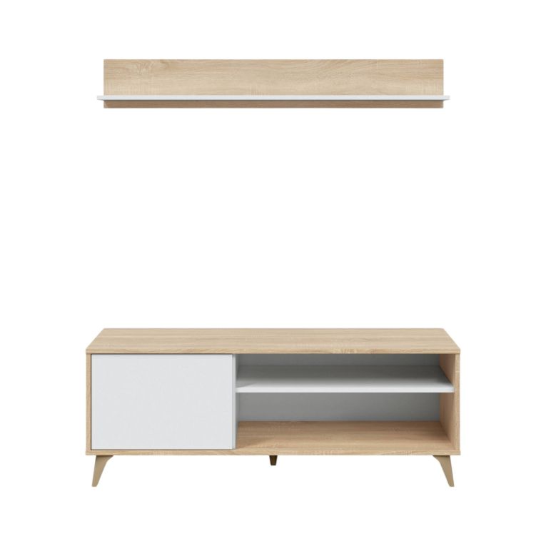 Base TV rovere 135x40x50h cm in legno - Amerino