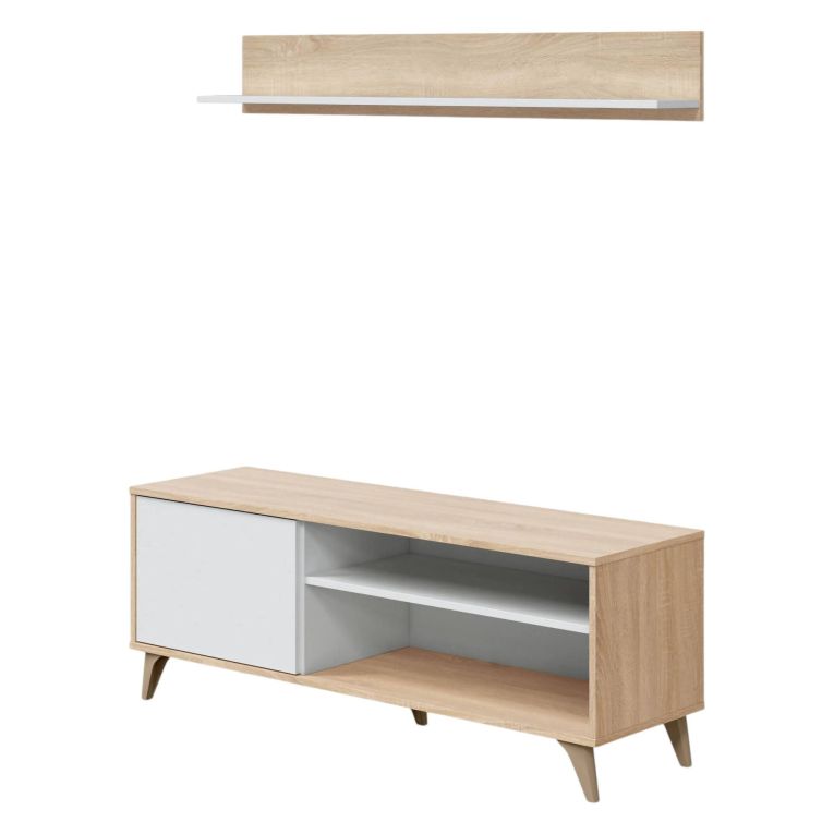 Base TV rovere 135x40x50h cm in legno - Amerino