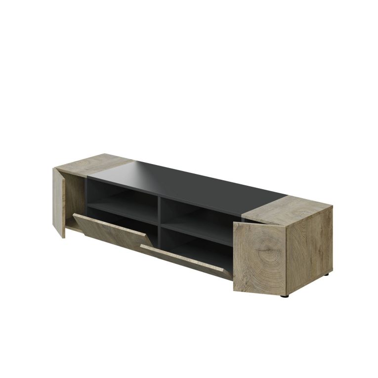 Base TV rovere 138x42x36h cm 4 ante - Ebe