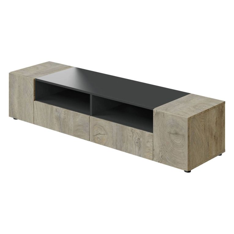 Base TV rovere 138x42x36h cm 4 ante - Ebe