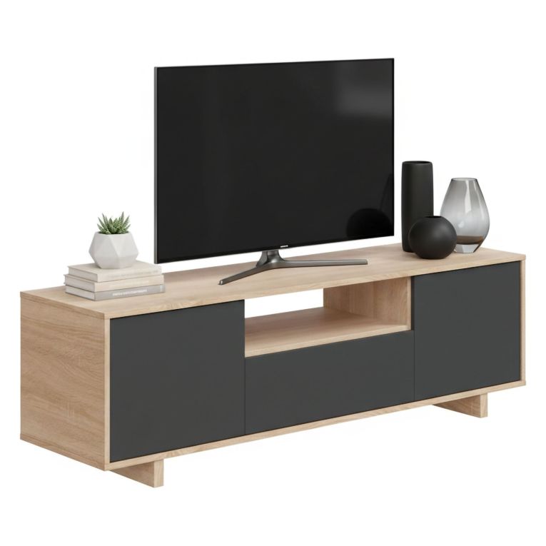 Base TV rovere 150x41x46h cm 3 ante - Andalusia