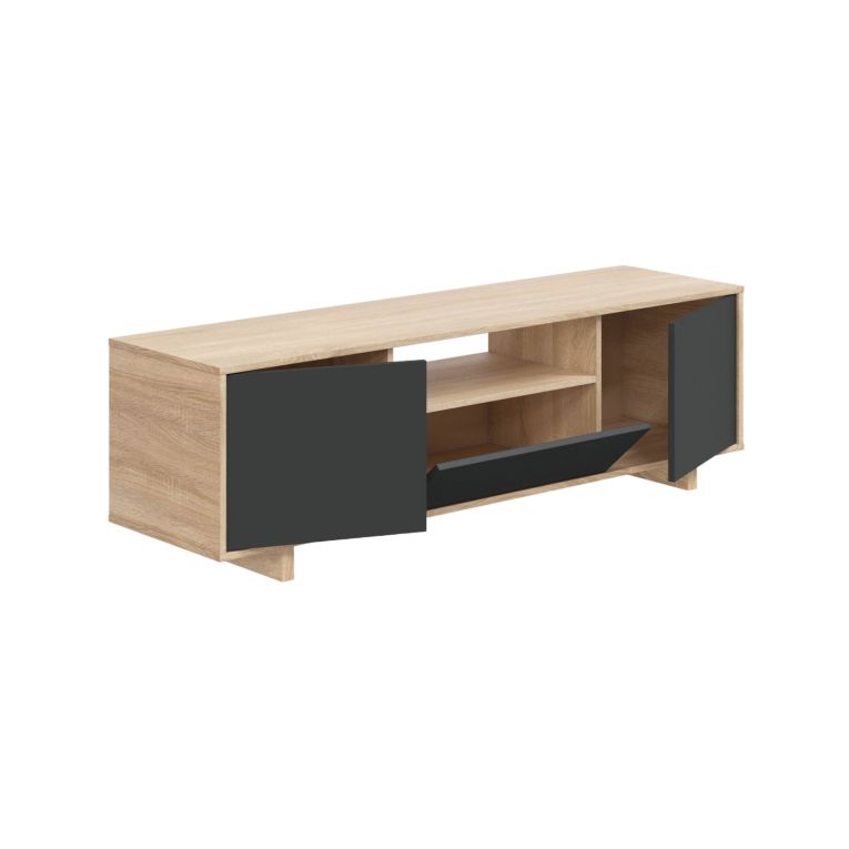 Base TV rovere 150x41x46h cm 3 ante - Andalusia