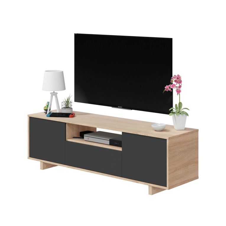 Base TV rovere 150x41x46h cm 3 ante - Andalusia