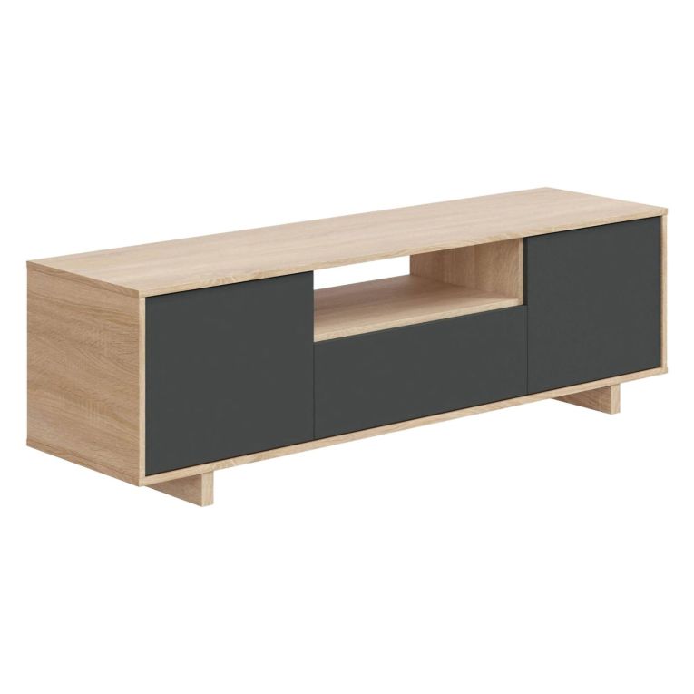 Base TV rovere 150x41x46h cm 3 ante - Andalusia