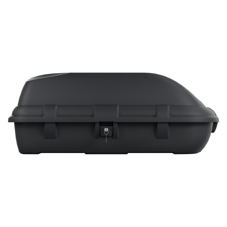 Baule Auto Nero Finitura Effetto Carbonio Capacità 270 l, 55 kg, Apertura Doppia Apertura Laterale Made in Italy - Copora