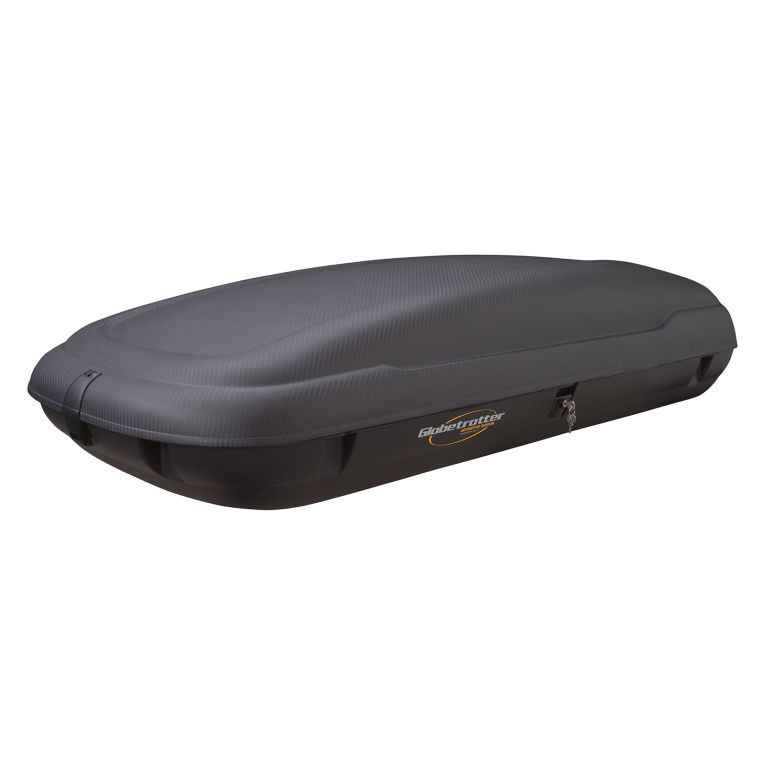 Baule Auto Nero Finitura Effetto Carbonio Capacità 350 l, 75 kg, Apertura Doppia Apertura Laterale Made in Italy - Copora