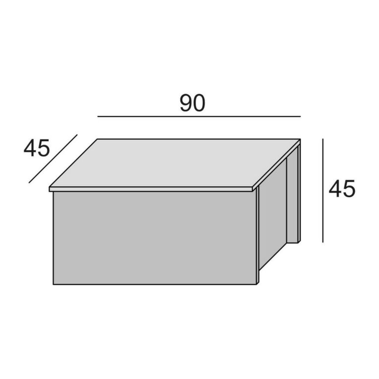 Baule cassapanca in legno 90x45x45h cm bianco e rovere - Ayusnay