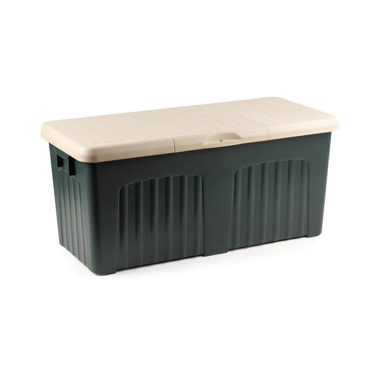 Baule da esterno resistente 57x125x56h cm grigio - Asco