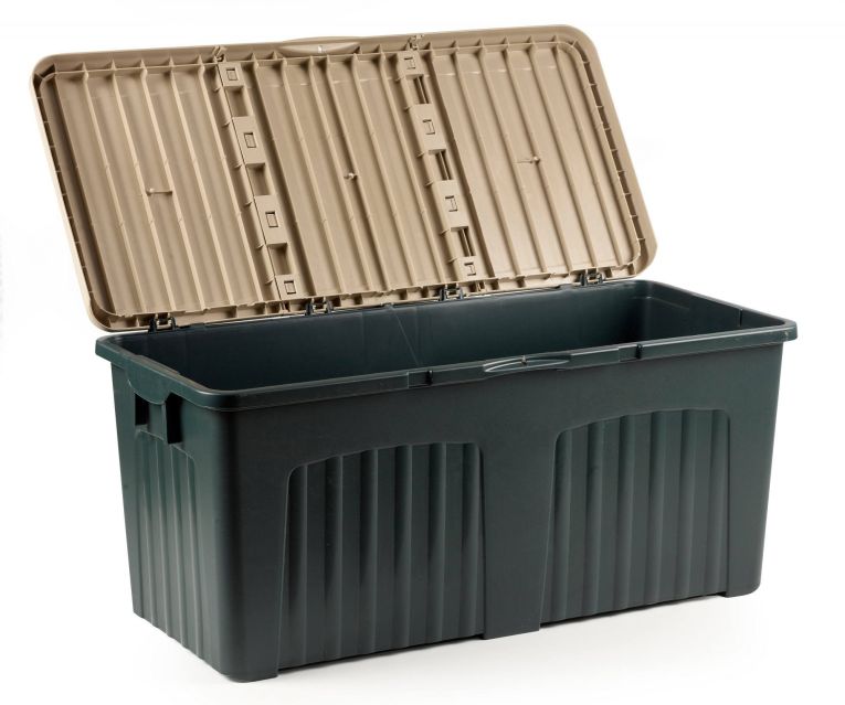 Baule da esterno resistente 57x125x56h cm grigio - Asco