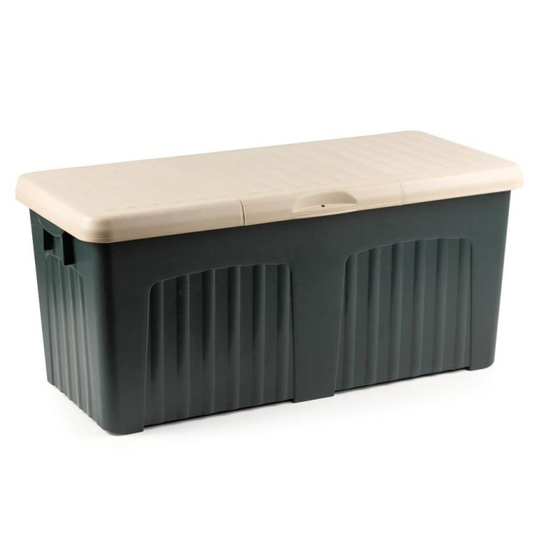 Baule da esterno resistente 57x125x56h cm grigio - Asco