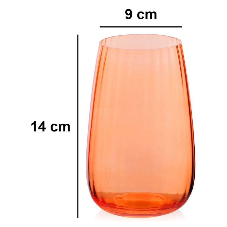 Bicchieri Arancione 600 ml Adatto per Lavastoviglie, - Nigapari