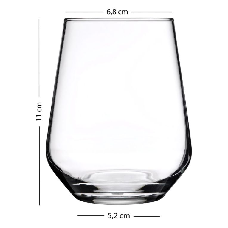 Bicchieri Giallo blu set da 4 425 ml Colore Struttura blu, - Nesale