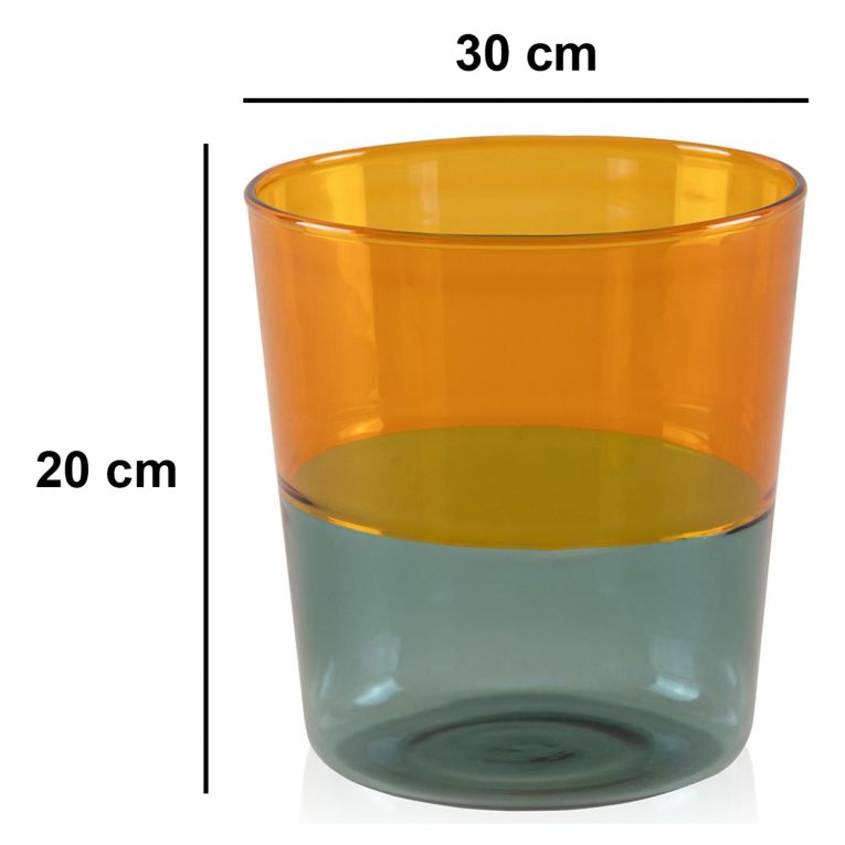 Bicchieri Giallo Verde 320 ml Colore Struttura Verde, Adatto per Lavastoviglie - Nigani