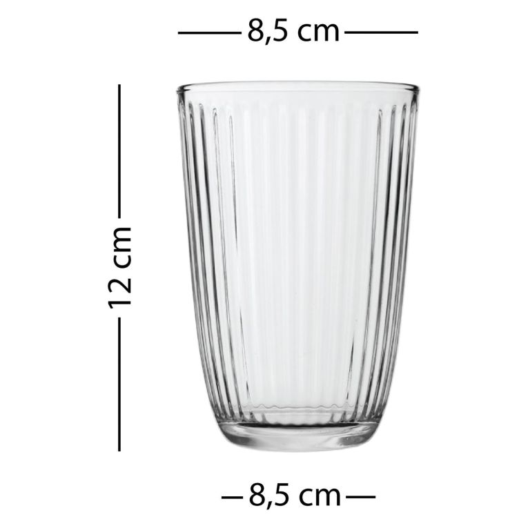 Bicchieri Grigio Fume set da 4 395 ml Sfumatura Colore Struttura Fume, - Nesomeno