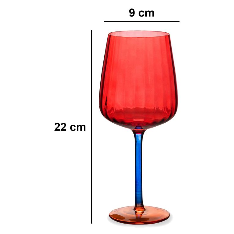 Bicchieri Rosso 500 ml Adatto per Lavastoviglie, - Nigapa