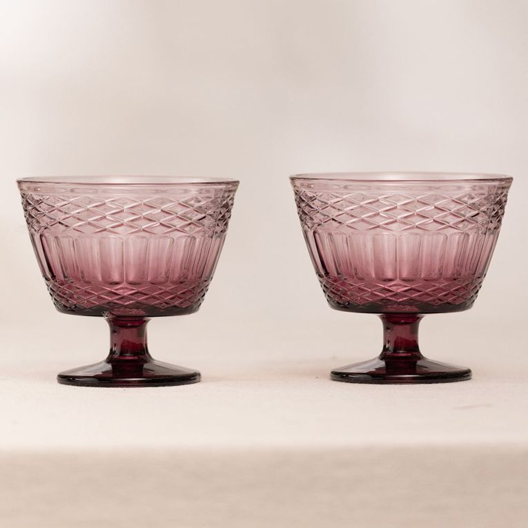 Bicchieri Rosso Borgogna set da 2 350 ml Sfumatura Colore Struttura Borgogna, - Nidatiha