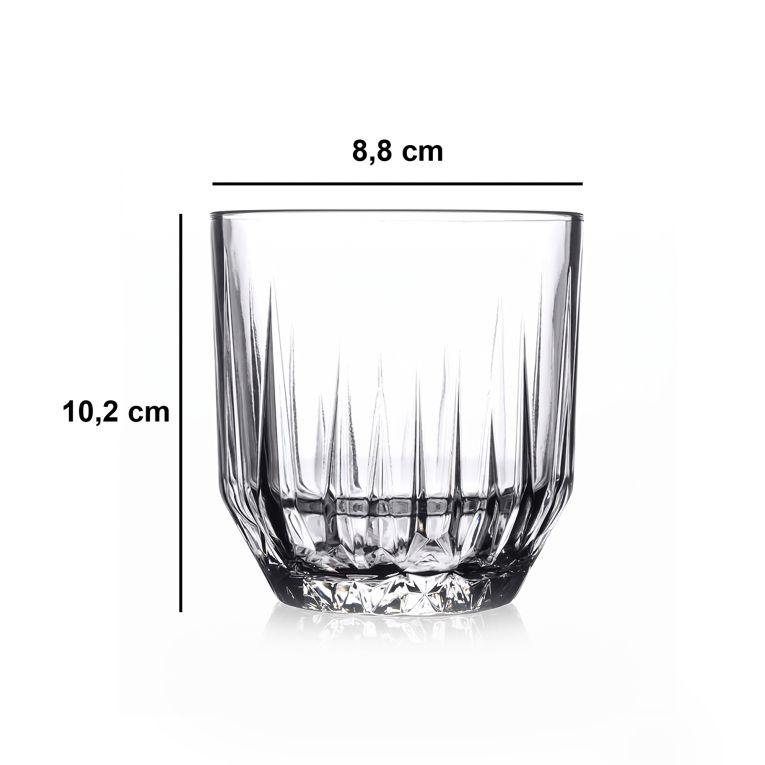 Bicchieri Trasparente set da 3 300 ml Adatto per Lavastoviglie, - Pati