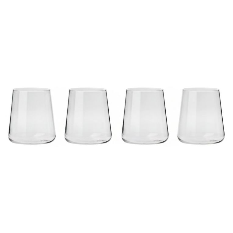 Bicchieri Trasparente set da 4 420 ml Adatto per Lavastoviglie, - Nenaso