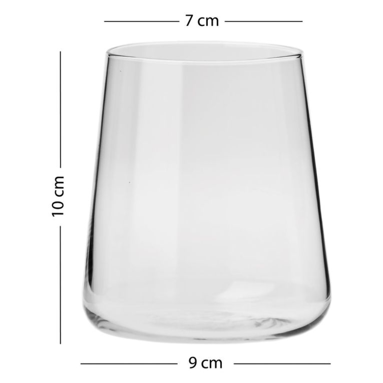 Bicchieri Trasparente set da 4 420 ml Adatto per Lavastoviglie, - Nenaso