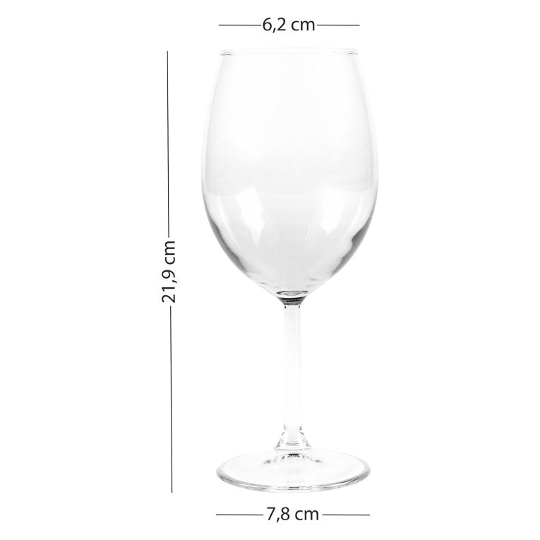 Bicchieri Trasparente set da 4 540 ml Adatto per Lavastoviglie, - Nemolisi