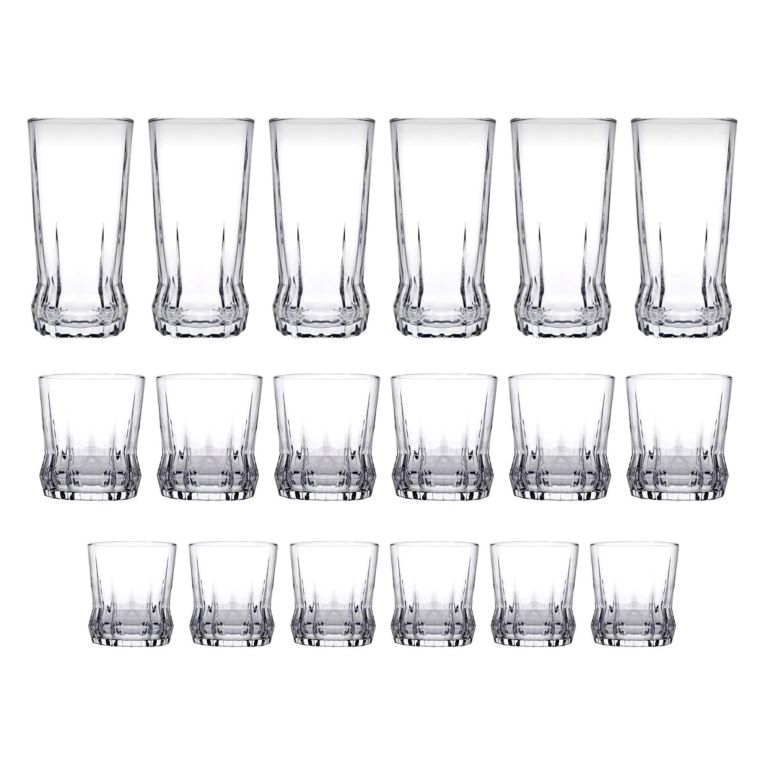 Bicchieri Trasparente set da 6 110 ml Adatto per Lavastoviglie, - Paso