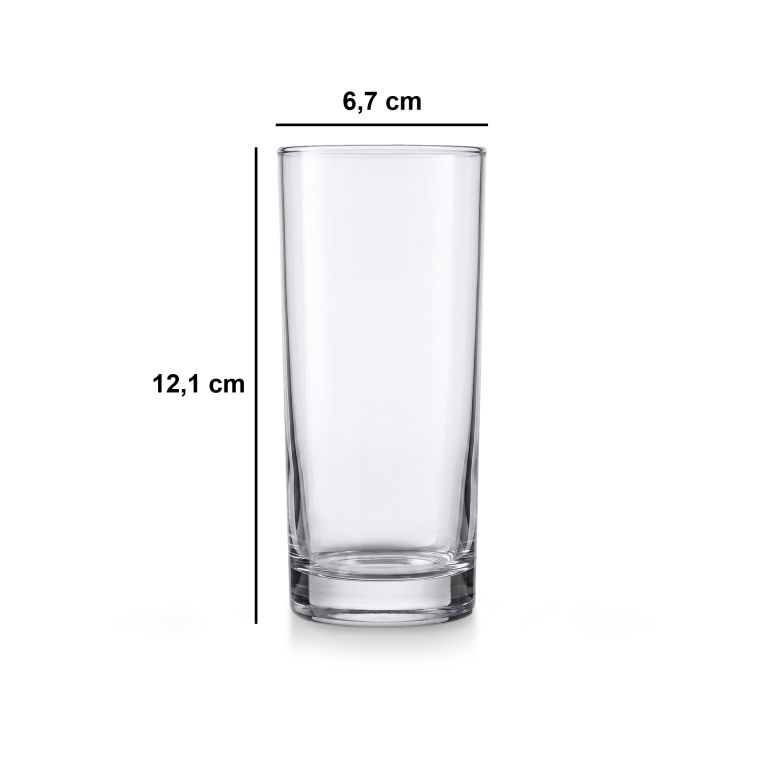 Bicchieri Trasparente set da 6 200 ml Adatto per Lavastoviglie, - Patemo