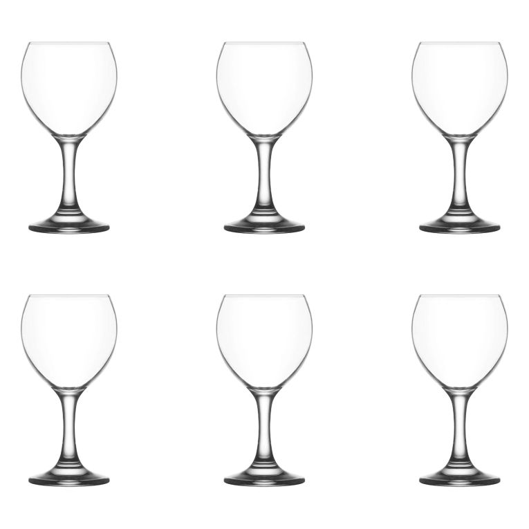Bicchieri Trasparente set da 6 210 ml Adatto per Lavastoviglie, - Radabali