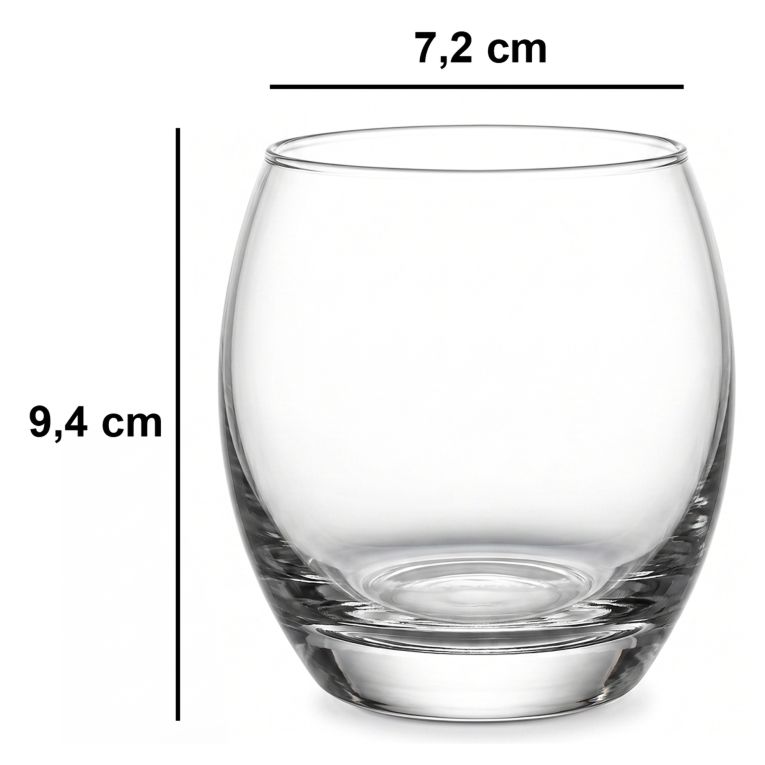 Bicchieri Trasparente set da 6 405 ml Adatto per Lavastoviglie, - Pazadaso
